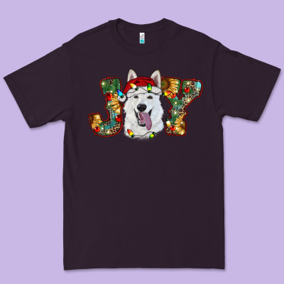 White Shepherd Christmas Joy Premium Tee Designed By Ranaportraitstore
