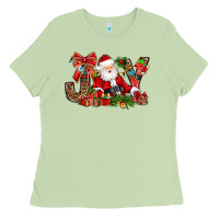 Joy Christmas With Santa Bbs Ladies Tee | Teevron