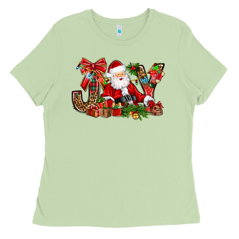 Joy Christmas With Santa Bbs Ladies Tee by BundleAndBundleShop | Teevron