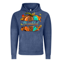 Vintage Denim pumpkin thankful Vintage Hoodie - NancyCooperArtShop