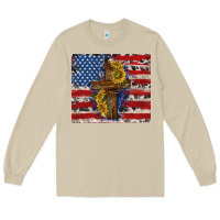 Mushroom jesus christ with american flag Long Sleeve Tee - TumblerDesignByShophia