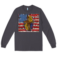 Smoke jesus christ with american flag Long Sleeve Tee - TumblerDesignByShophia
