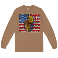 Toasted Coconut jesus christ with american flag Long Sleeve Tee - TumblerDesignByShophia