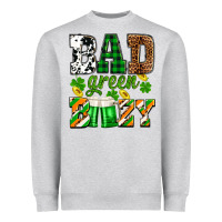 Heather Grey St. Patrick's Bad green boozy Heavyweight Sweatshirt - OliviaCreatesArt
