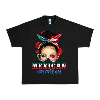 Black Mexican American Messy Bun Urban Heavy Tee - texasbilliewilder