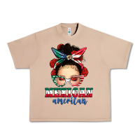 Burro Mexican American Messy Bun Urban Heavy Tee - texasbilliewilder