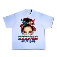 Grape Ice Mexican American Messy Bun Urban Heavy Tee - texasbilliewilder