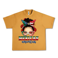 Peanut Butter Mexican American Messy Bun Urban Heavy Tee - texasbilliewilder