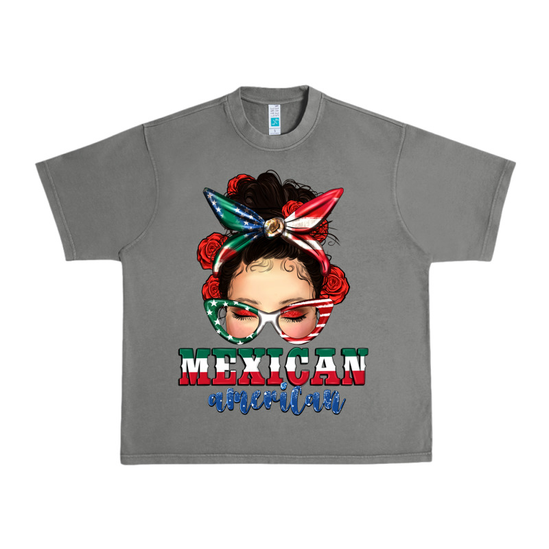 Mexican American Messy Bun Urban Heavy Tee by texasbilliewilder | Teevron