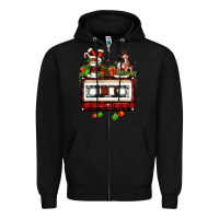 Black christmas cassette Zipper Hoodie - FaDigitalArtStudio
