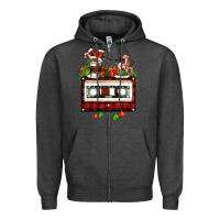 Charcoal Heather christmas cassette Zipper Hoodie - FaDigitalArtStudio