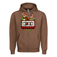 Chestnut christmas cassette Zipper Hoodie - FaDigitalArtStudio