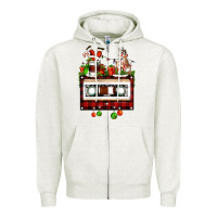 Oatmeal Heather christmas cassette Zipper Hoodie - FaDigitalArtStudio