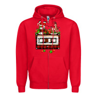 Red christmas cassette Zipper Hoodie - FaDigitalArtStudio
