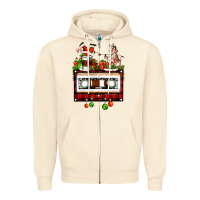 Sandshell christmas cassette Zipper Hoodie - FaDigitalArtStudio