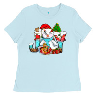 Baby Blue joy christmas with snowman bbs Ladies Tee - BundleAndBundleShop