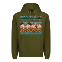 Army Green western serape pigs Premium Hoodie - RanaPortraitStore
