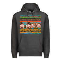 Charcoal Heather western serape pigs Premium Hoodie - RanaPortraitStore