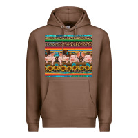 Chestnut western serape pigs Premium Hoodie - RanaPortraitStore