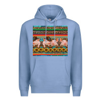 Colony Blue western serape pigs Premium Hoodie - RanaPortraitStore