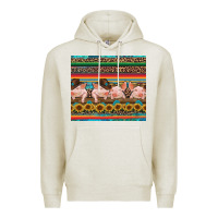Oatmeal Heather western serape pigs Premium Hoodie - RanaPortraitStore