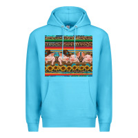 Ocean Blue western serape pigs Premium Hoodie - RanaPortraitStore