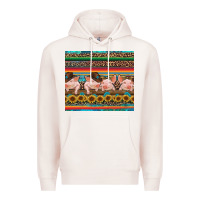 Pale Pink western serape pigs Premium Hoodie - RanaPortraitStore