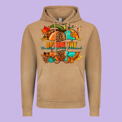 Optometry Thankful Grateful Blessed Pumpkin Vintage Hoodie Designed By Nancycooperartshop