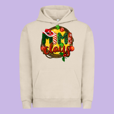Mimi Claus Christmas Urban Hoodie Designed By Barkaloodesign