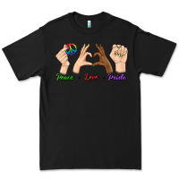 Black Peace Love Pride Premium Tee - BundleAndBundleShop