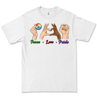 White Peace Love Pride Premium Tee - BundleAndBundleShop