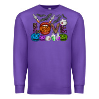 Purple love  halloween Premium Sweatshirt - CowhideDigitalArt