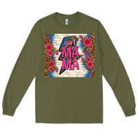 Army Green girl mama thunder with flowers Long Sleeve Tee - TumblerDesignByShophia