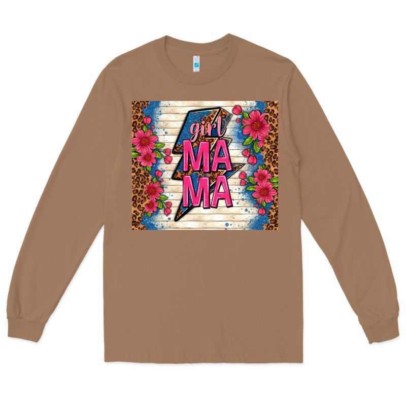 Girl Mama Thunder With Flowers Long Sleeve Tee by TumblerDesignByShophia | Teevron
