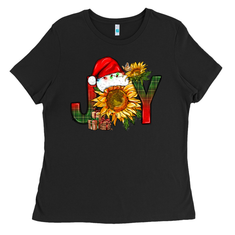 Joy Christmas With Sunflower Bbs Ladies Tee by BundleAndBundleShop | Teevron