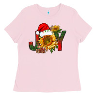 Bubblegum Pink joy christmas with sunflower bbs Ladies Tee - BundleAndBundleShop
