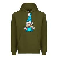 Army Green winter gnome with gift Premium Hoodie - BundleAndBundleShop