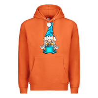 Carrot winter gnome with gift Premium Hoodie - BundleAndBundleShop