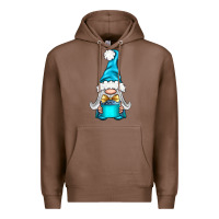 Chestnut winter gnome with gift Premium Hoodie - BundleAndBundleShop