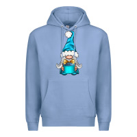 Colony Blue winter gnome with gift Premium Hoodie - BundleAndBundleShop