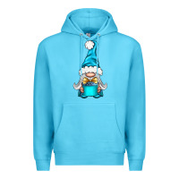 Ocean Blue winter gnome with gift Premium Hoodie - BundleAndBundleShop