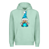 Seafoam winter gnome with gift Premium Hoodie - BundleAndBundleShop