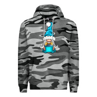 Slate Camo winter gnome with gift Premium Hoodie - BundleAndBundleShop