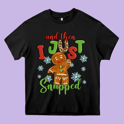 And Then I Just Snnaped Heavy Core Tee Designed By Maliassmallbusiness