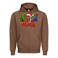 Chestnut Christmas papa claus Zipper Hoodie - FaDigitalArtStudio