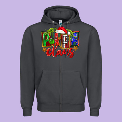 Christmas Papa Claus Zipper Hoodie Designed By Fadigitalartstudio