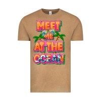 Vintage Camel Meet me at the ocean Summer Vintage Tee - NancyCooperArtShop