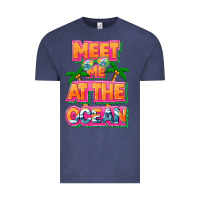 Vintage Denim Meet me at the ocean Summer Vintage Tee - NancyCooperArtShop