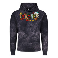 Cloud Black Christmas Teacher Vintage Hoodie - NancyCooperArtShop