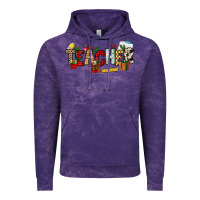 Cloud Purple Christmas Teacher Vintage Hoodie - NancyCooperArtShop